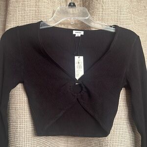 Black Cropped Long Sleeve